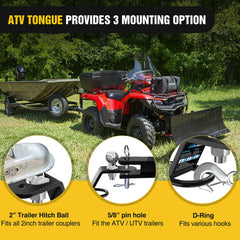 Nilight hitch mounting options provide three configurations for different loads.