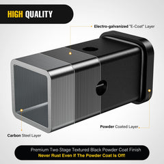 Nilight hitch pin and clip included for secure mounting