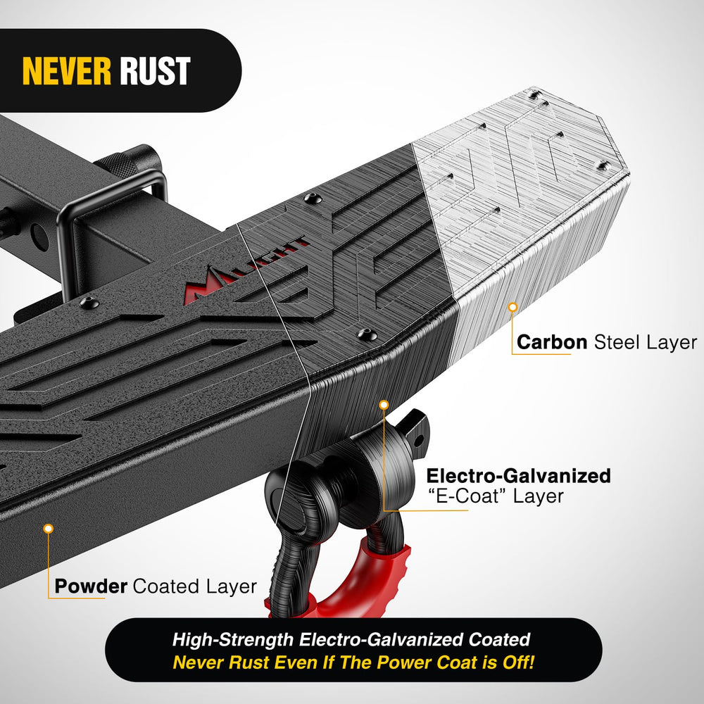Nilight anti-theft shackle protects accessories during transport.