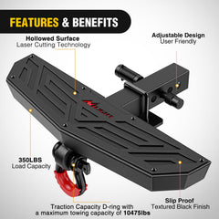 Nilight hitch step installs without drilling for quick upgrades.