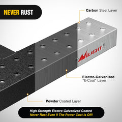 Nilight hitch step with rust-proof coating withstands outdoor weather