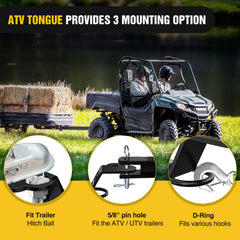 Nilight hitch tongue mount demonstrates bolt-on simplicity without cutting.