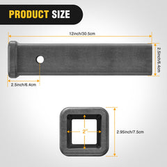 Nilight weld-on raw steel hitch tube ready for installation on your trailer.