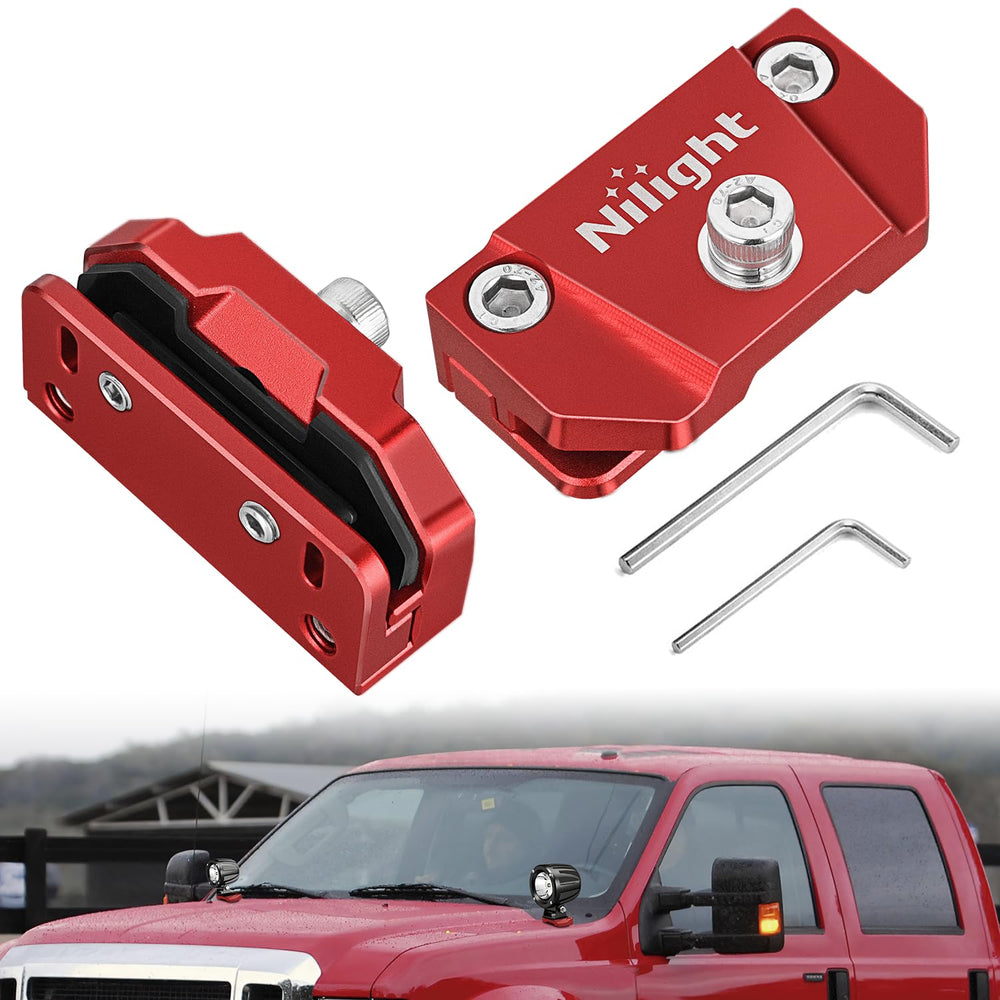 Nilight hood mount brackets 2-pack for secure, no-drill LED light bar installation.