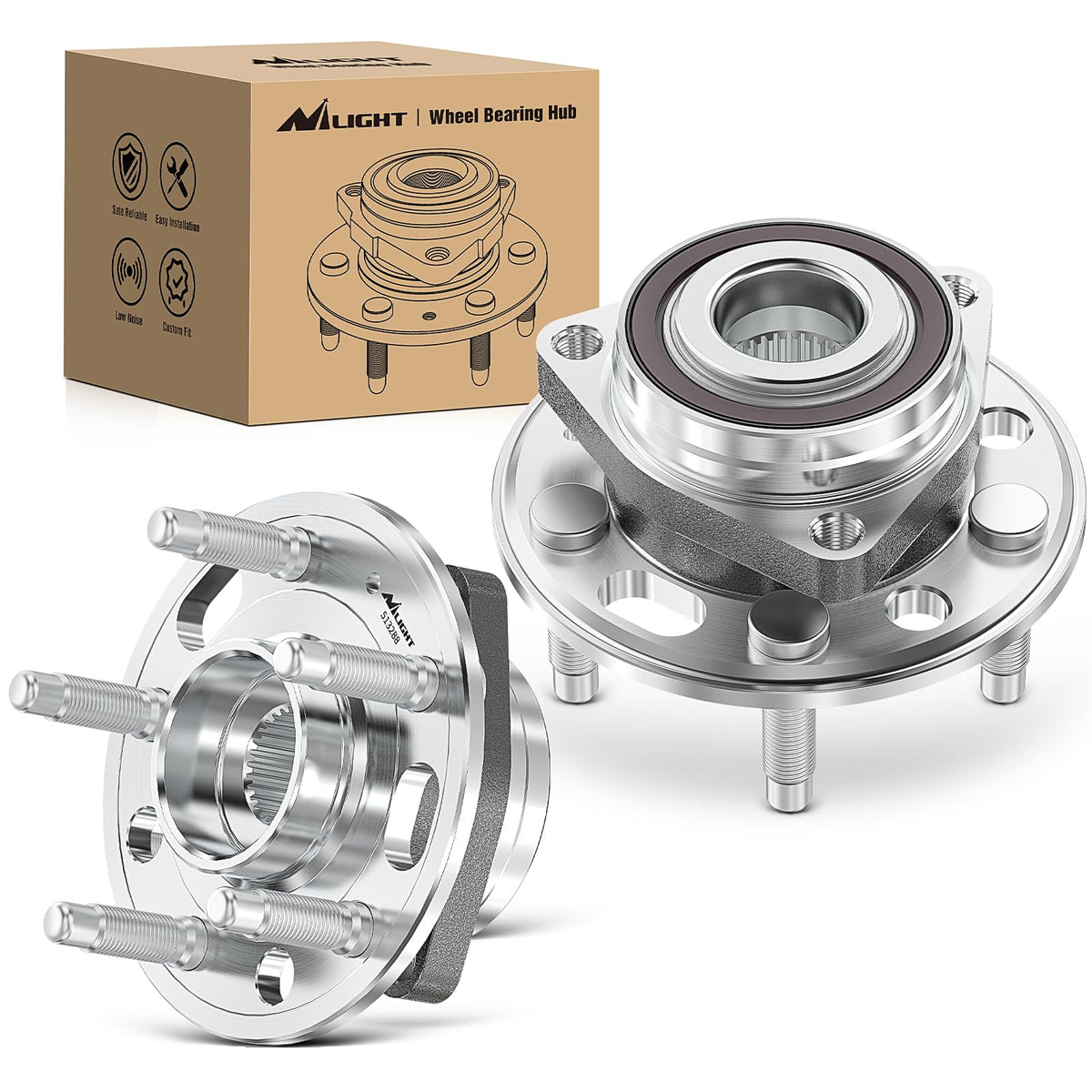 Nilight front hub assembly for Chevy Equinox improves stability and steering control.