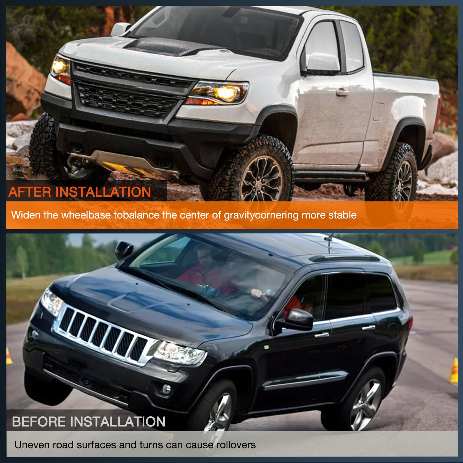 Nilight four-piece spacer packaging for Silverado and similar trucks