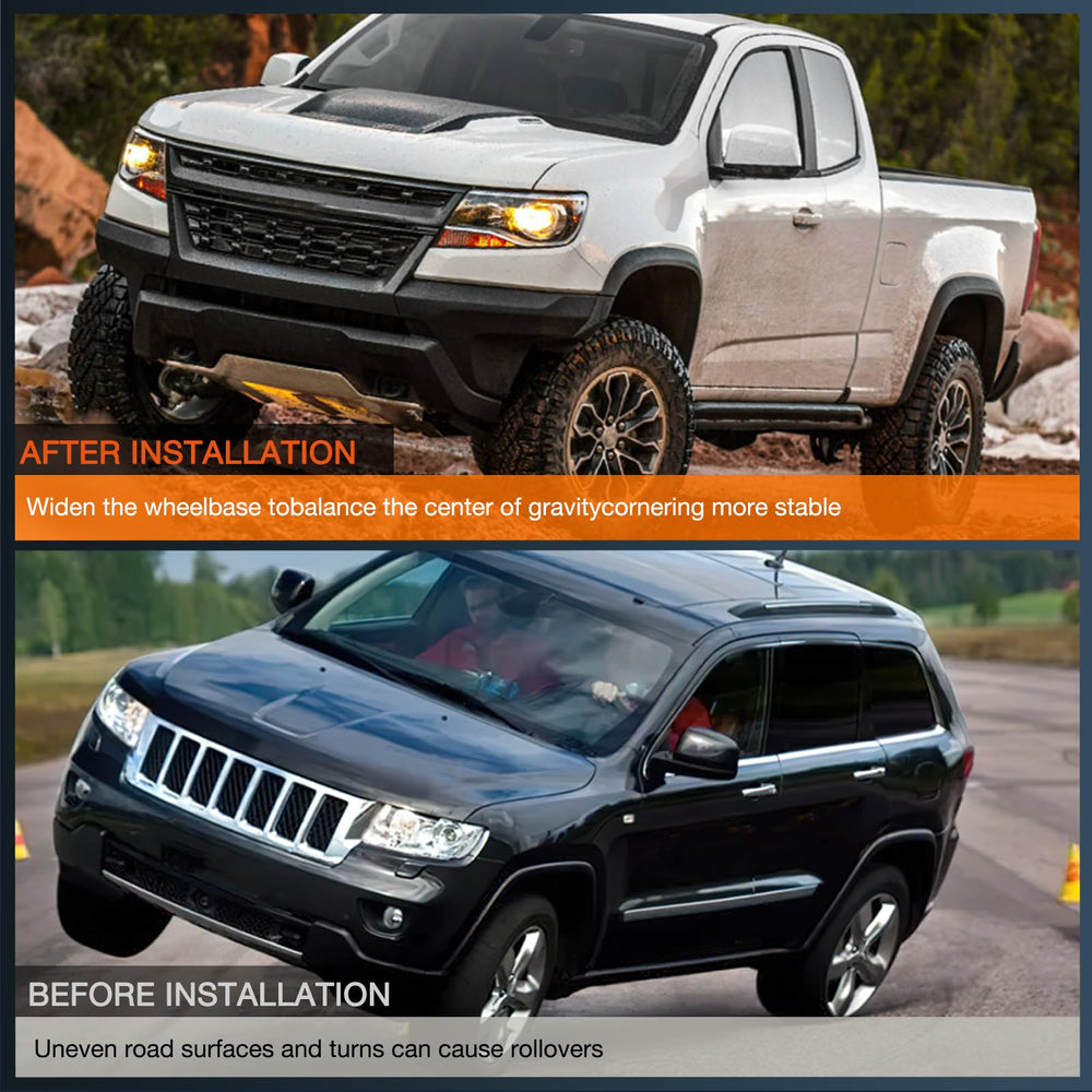 Nilight four-piece spacer packaging for Silverado and similar trucks