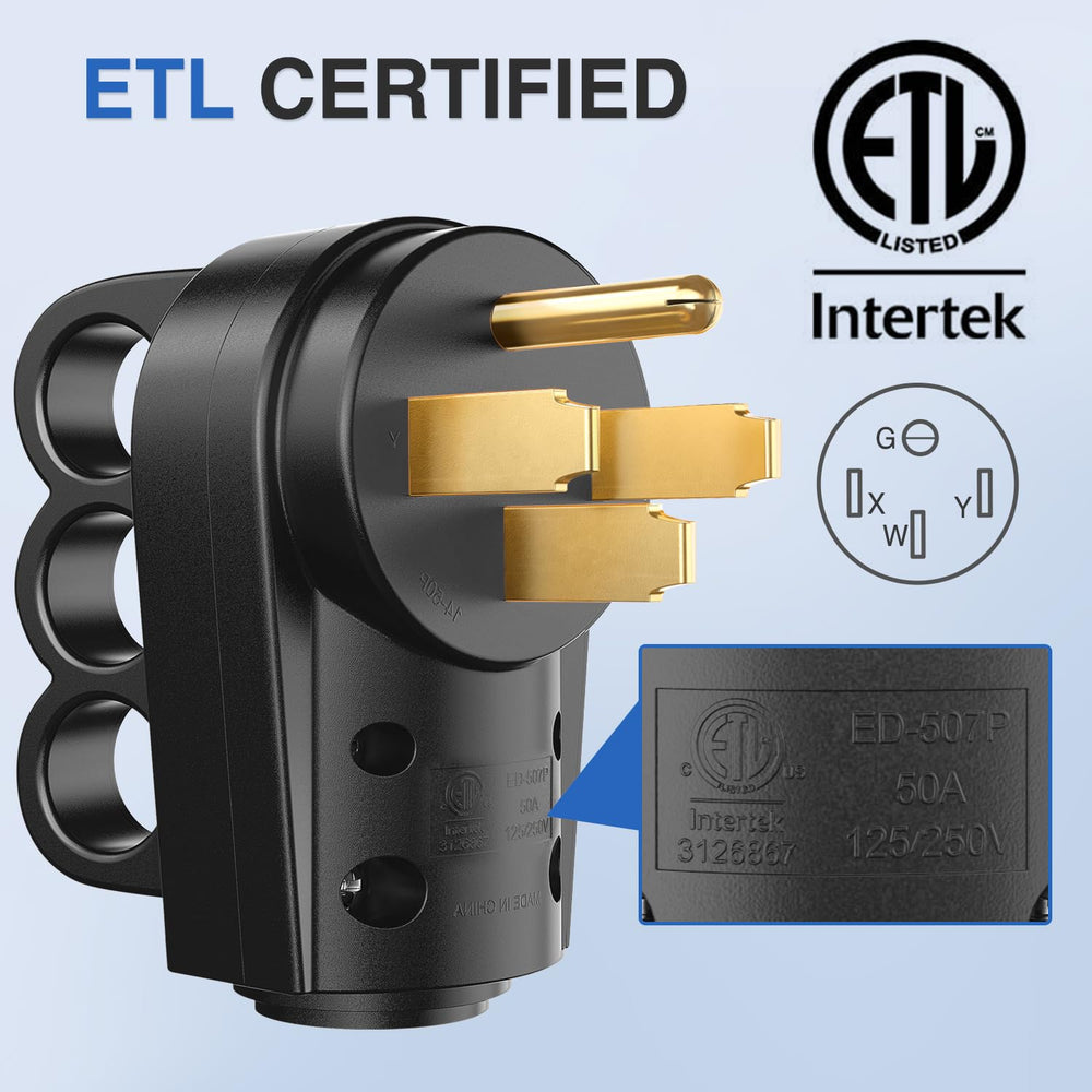 Nilight inner strain relief clip securing the RV cord