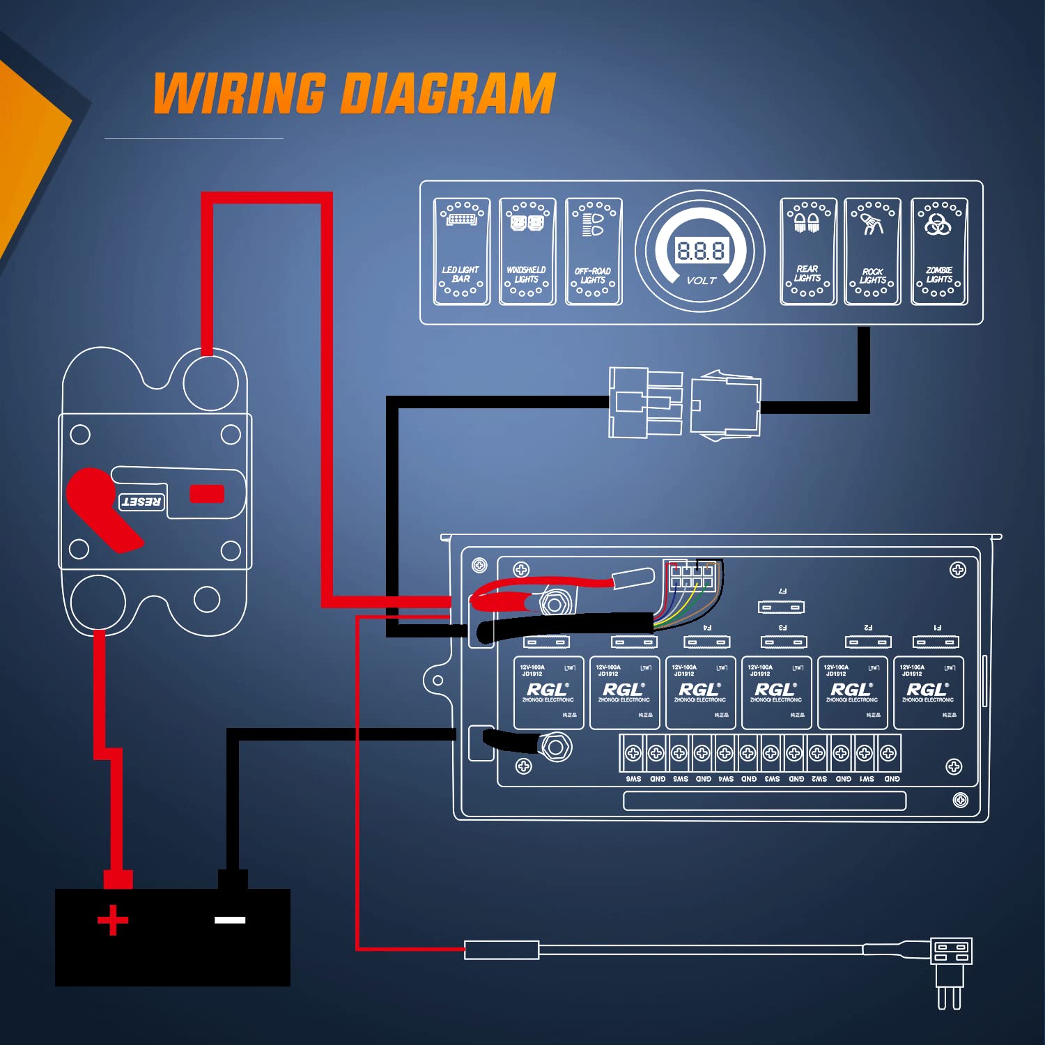 Nilight installation tools included for easy setup