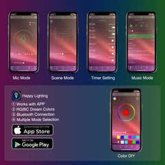 Nilight interior RGB-IC under-dash lighting with app control option.