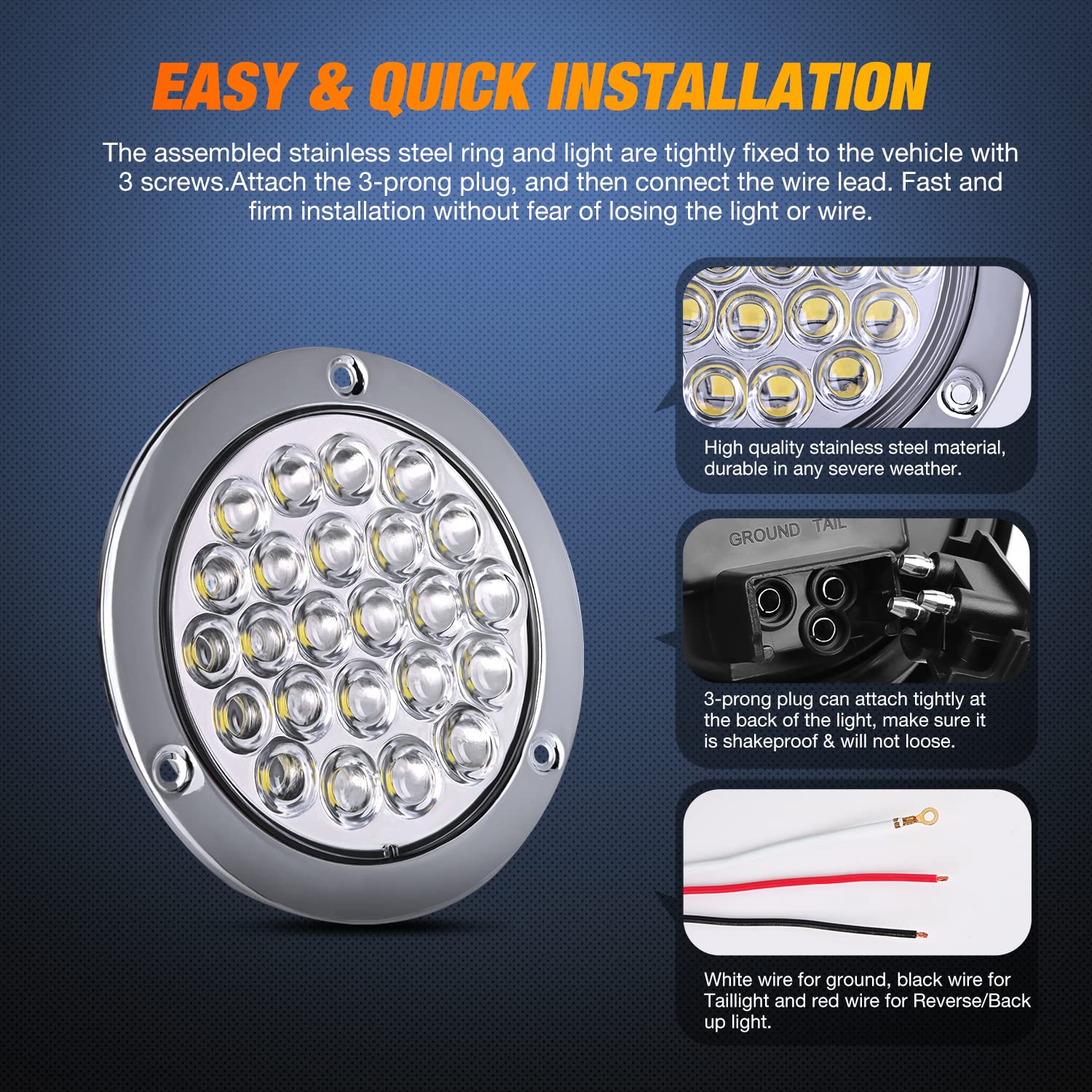 Nilight IP65 waterproof rating protects electronics in bad weather.