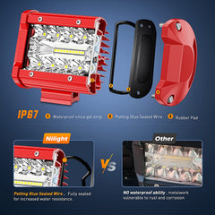 Nilight IP67 aluminum shell protects against dust and water for tough conditions.