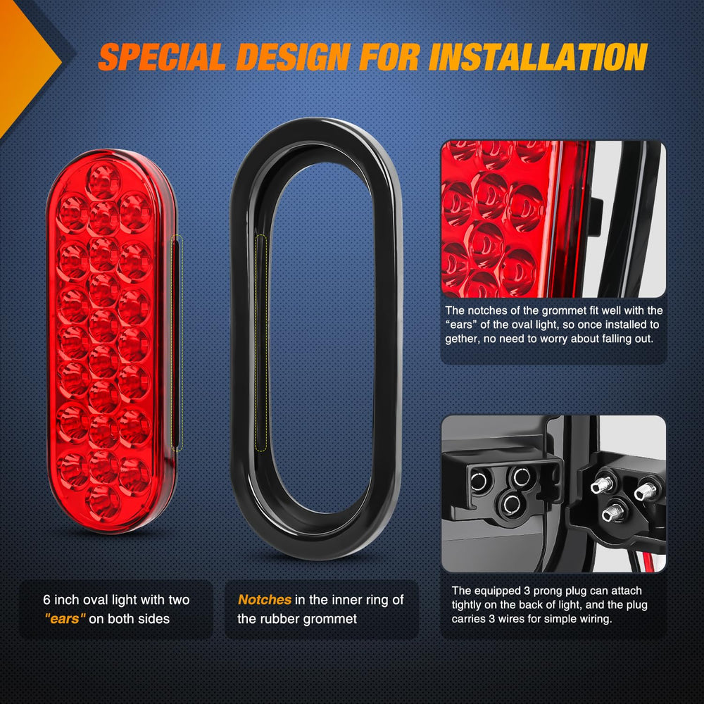 Nilight IP67 waterproof tail light with sealed housing for rugged weather.