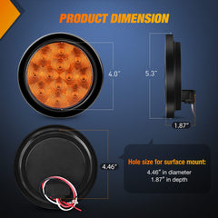 Nilight IP67 waterproof amber tail light keeps visibility in all weather