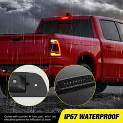 Nilight IP67 waterproof brake light resists rain and snow