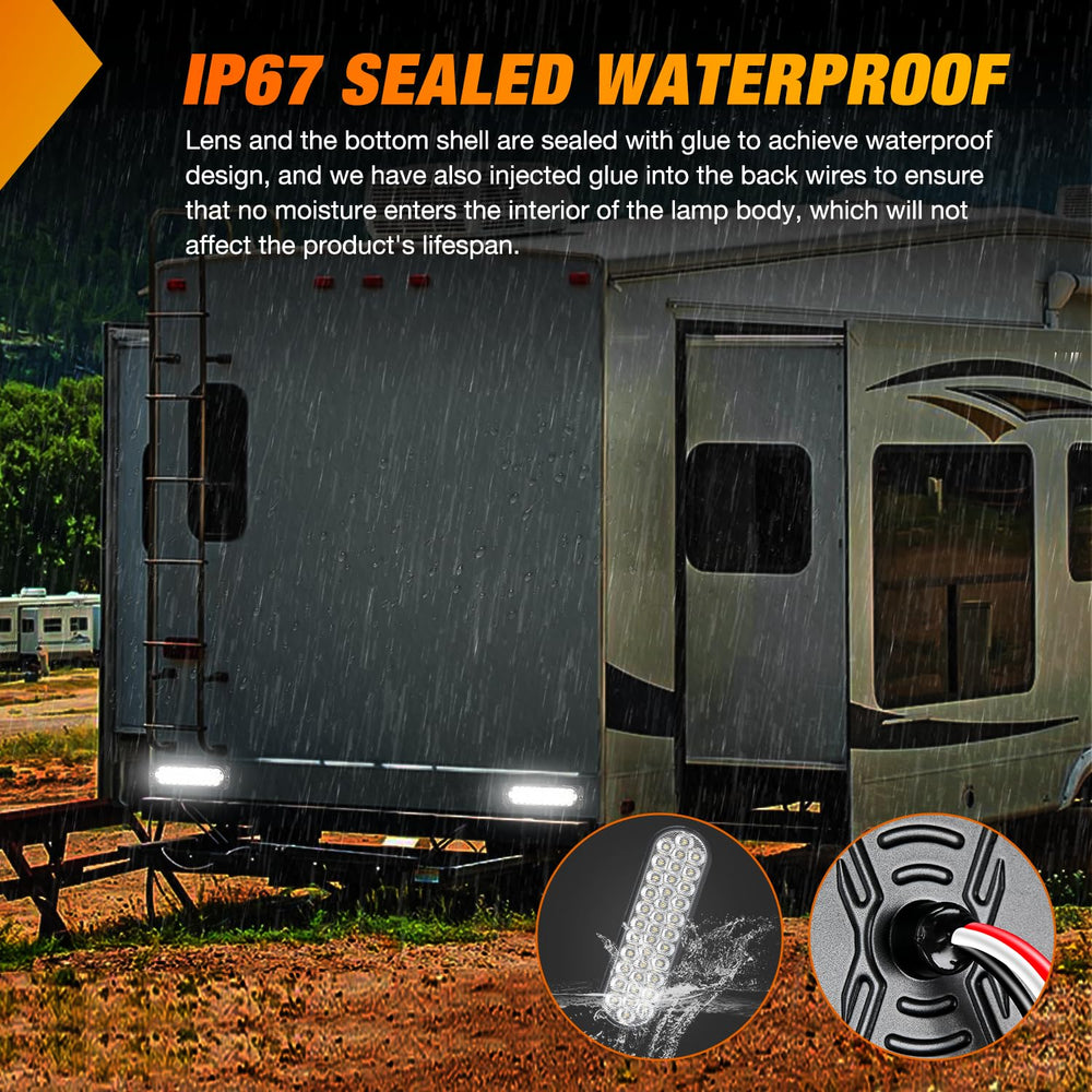 Nilight IP67 waterproof lens and shell resist rain and splashes.