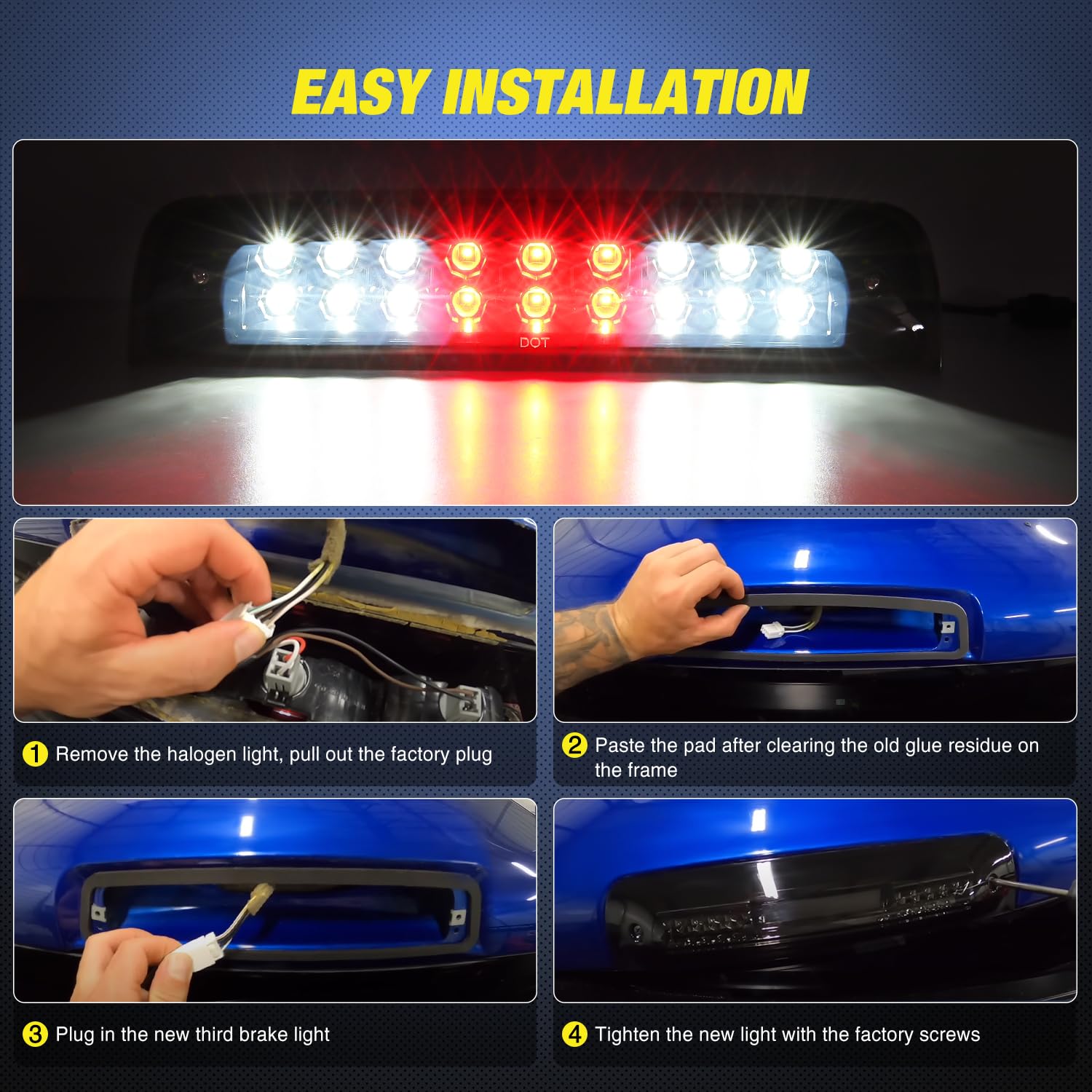 Nilight IP67 waterproof seal detail demonstrates weather protection.