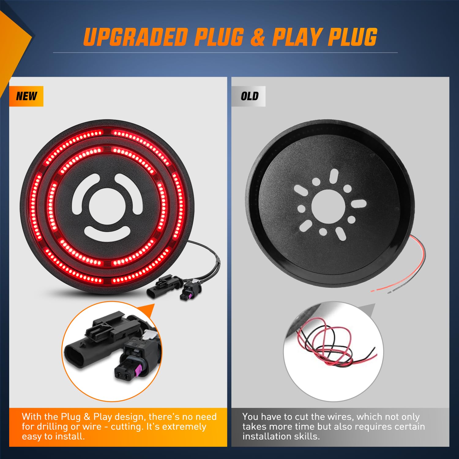 IP67 waterproof Nilight spare tire light withstands rain and dust for consistent brightness.