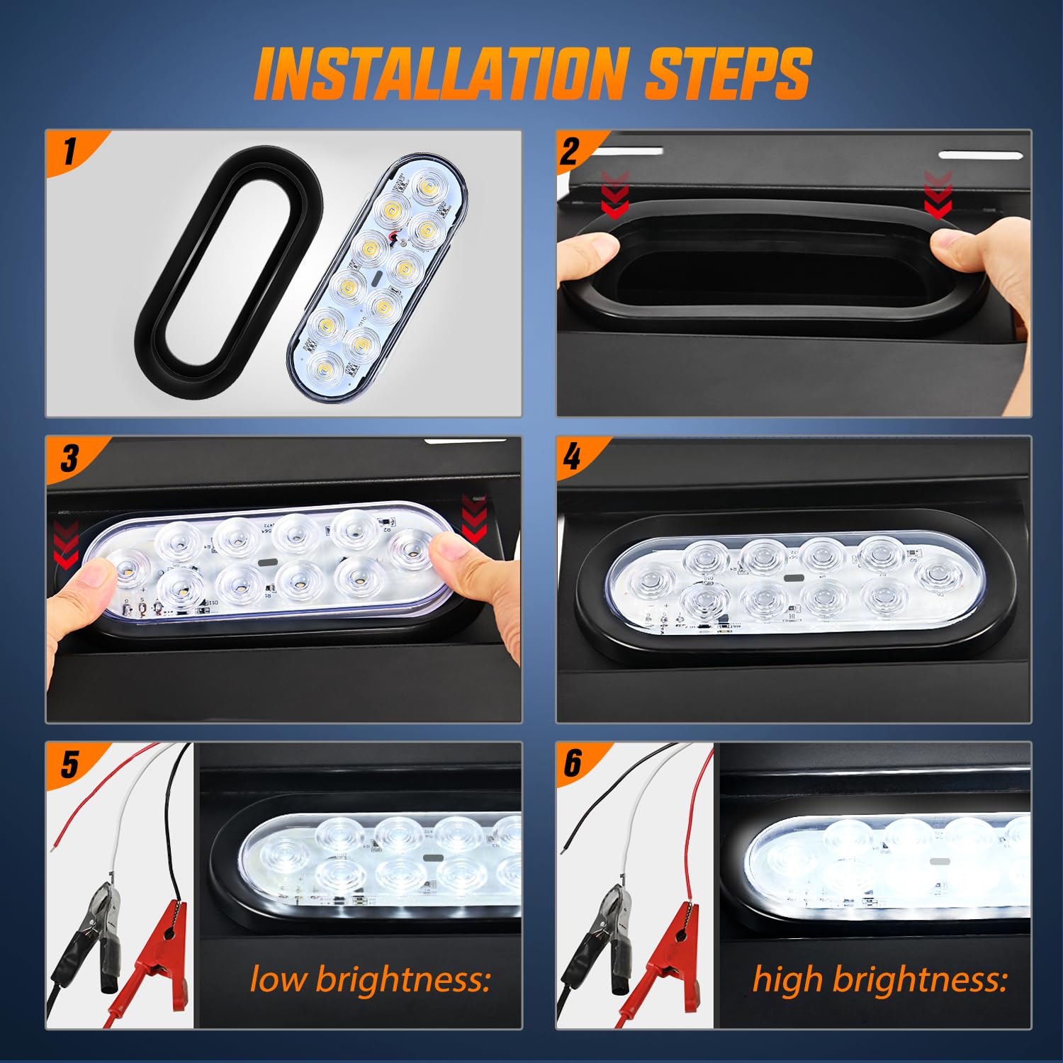Nilight IP67 weatherproof seal protects the light in rain and dust for reliable use.