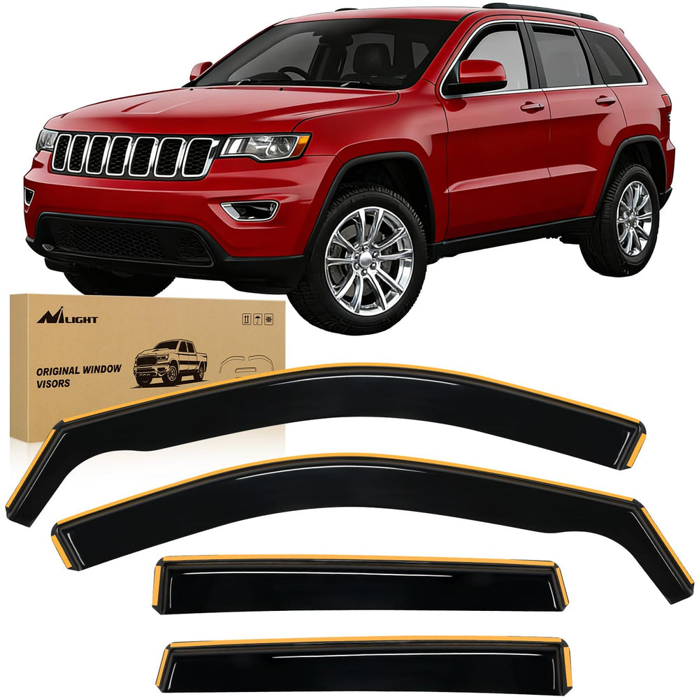 Nilight vent window visor on Jeep Grand Cherokee front left for cabin comfort