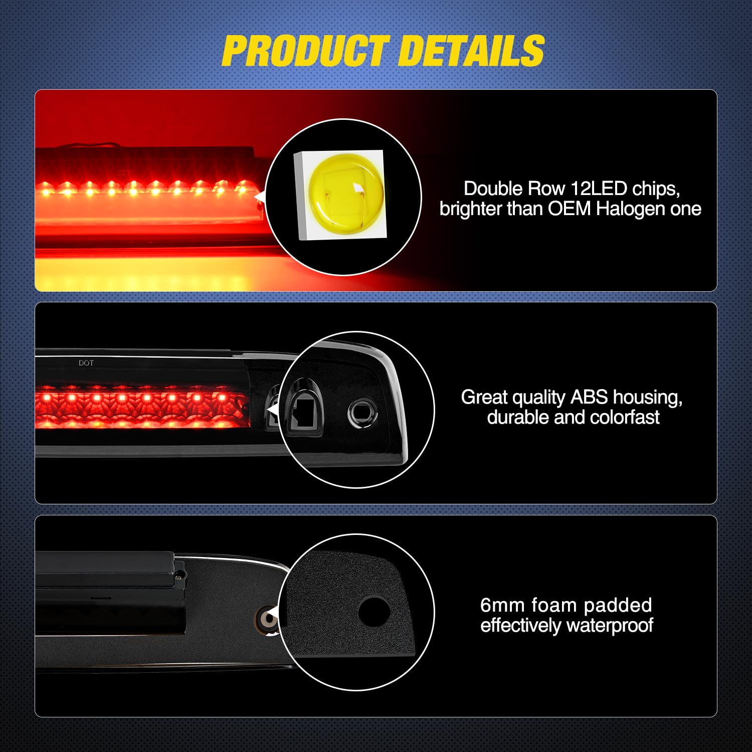 Nilight 12-LED array delivers bright, fast illumination.