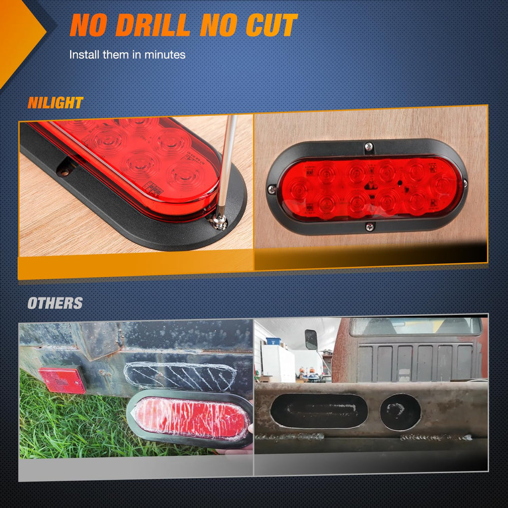 Nilight LED brake-turn-reverse light provides crisp signaling for towing.