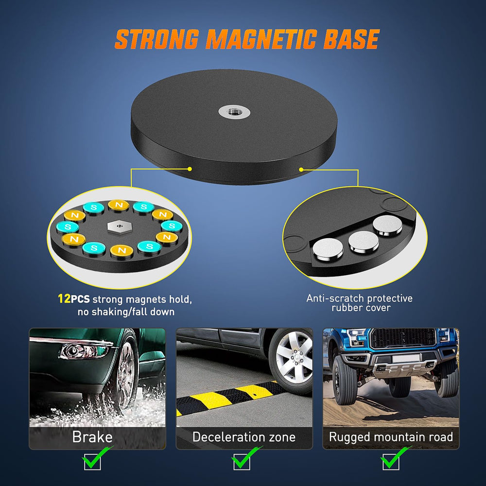 360-degree adjustable bracket for precise aiming on any surface.