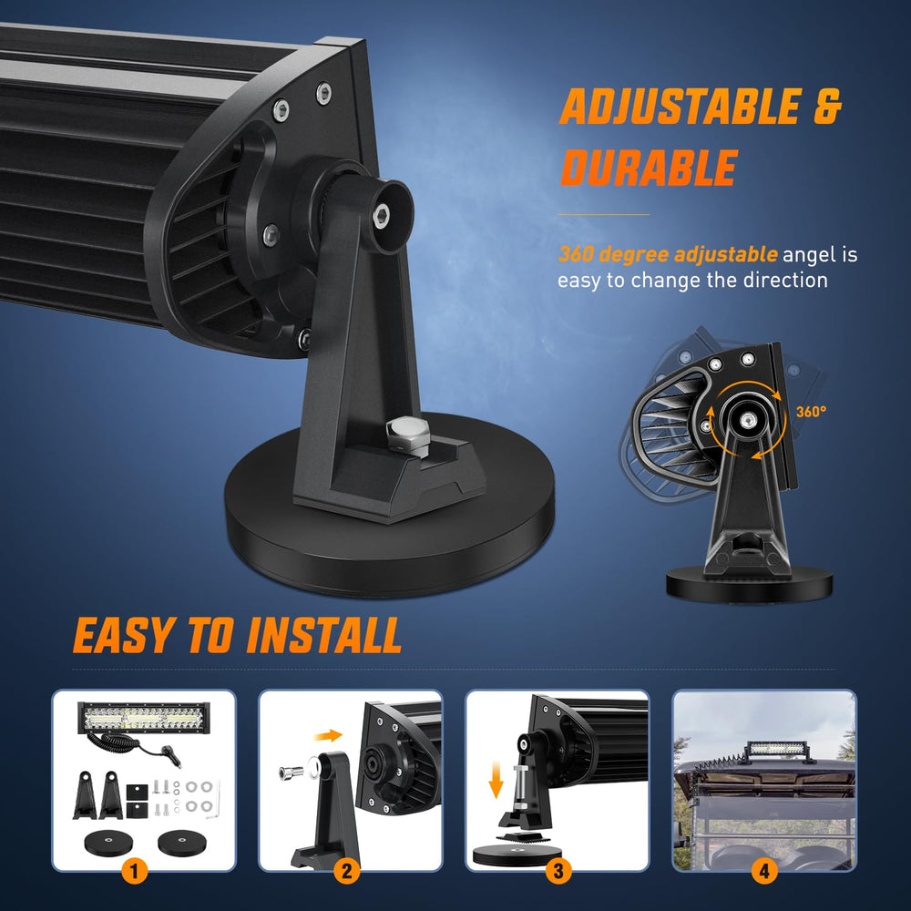 Nighttime off-road use with enhanced road edge illumination.