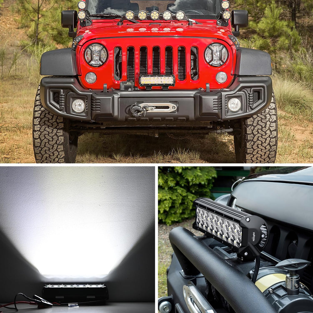 Nilight 9-inch LED light bar enhances night riding scenes with vivid illumination