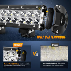 Nilight 9-inch LED light bar tilt bracket at 45 degrees enables beam direction