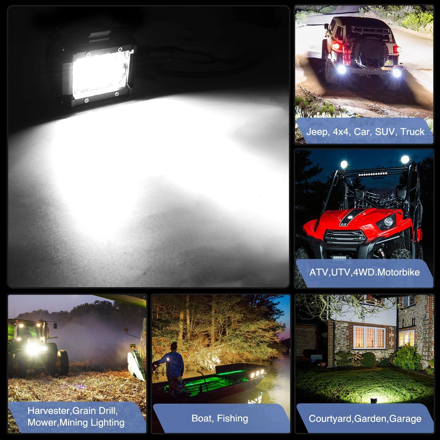 Nilight LED Light Pods 4-inch IP67 waterproof housing withstands rain and dust