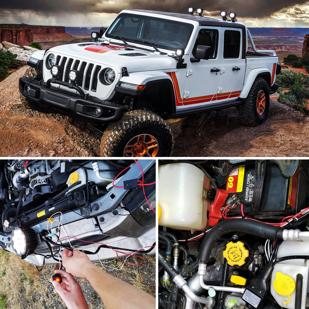 Nilight setup ready for mounting LED light bars and pods on 12V