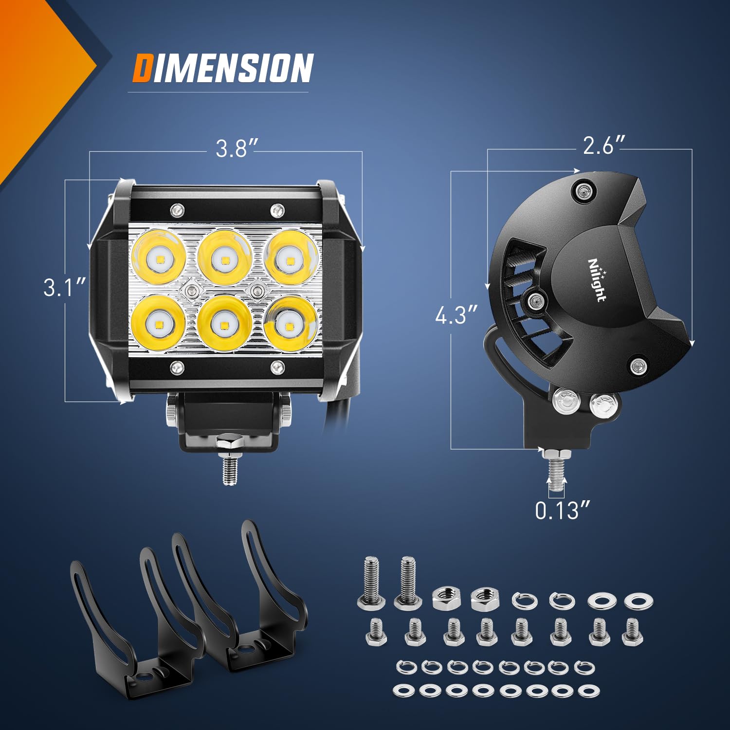 Nilight LED pod with aluminum cover boosts durability in harsh outdoor conditions.