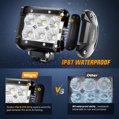 Nilight LED Pods mounted on vehicle demonstrates easy installation.