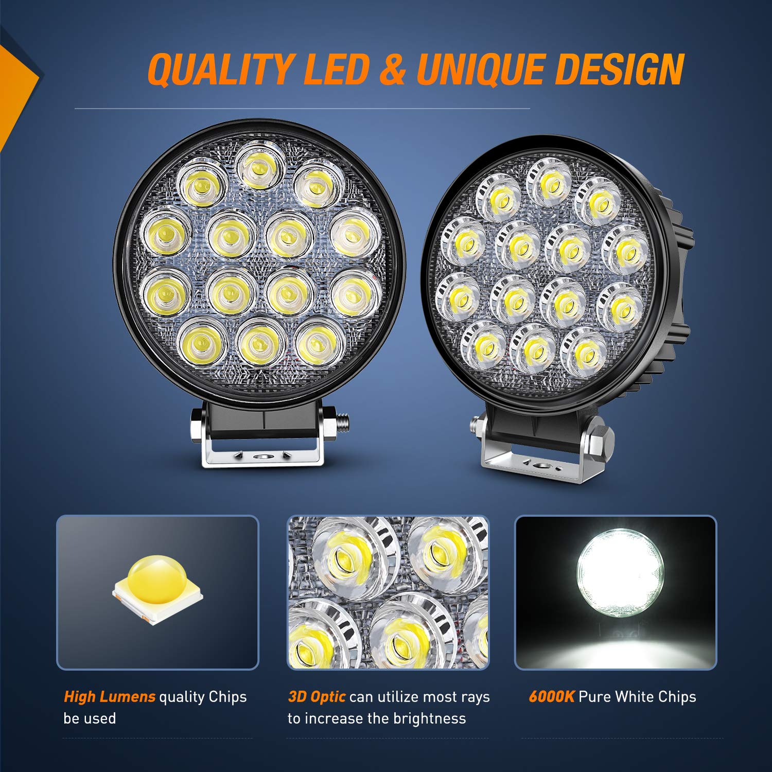 Nilight LED pods flood beam covers lanes in foggy conditions.