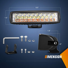 Nilight LED pods white-amber driving light improves nighttime spotting.