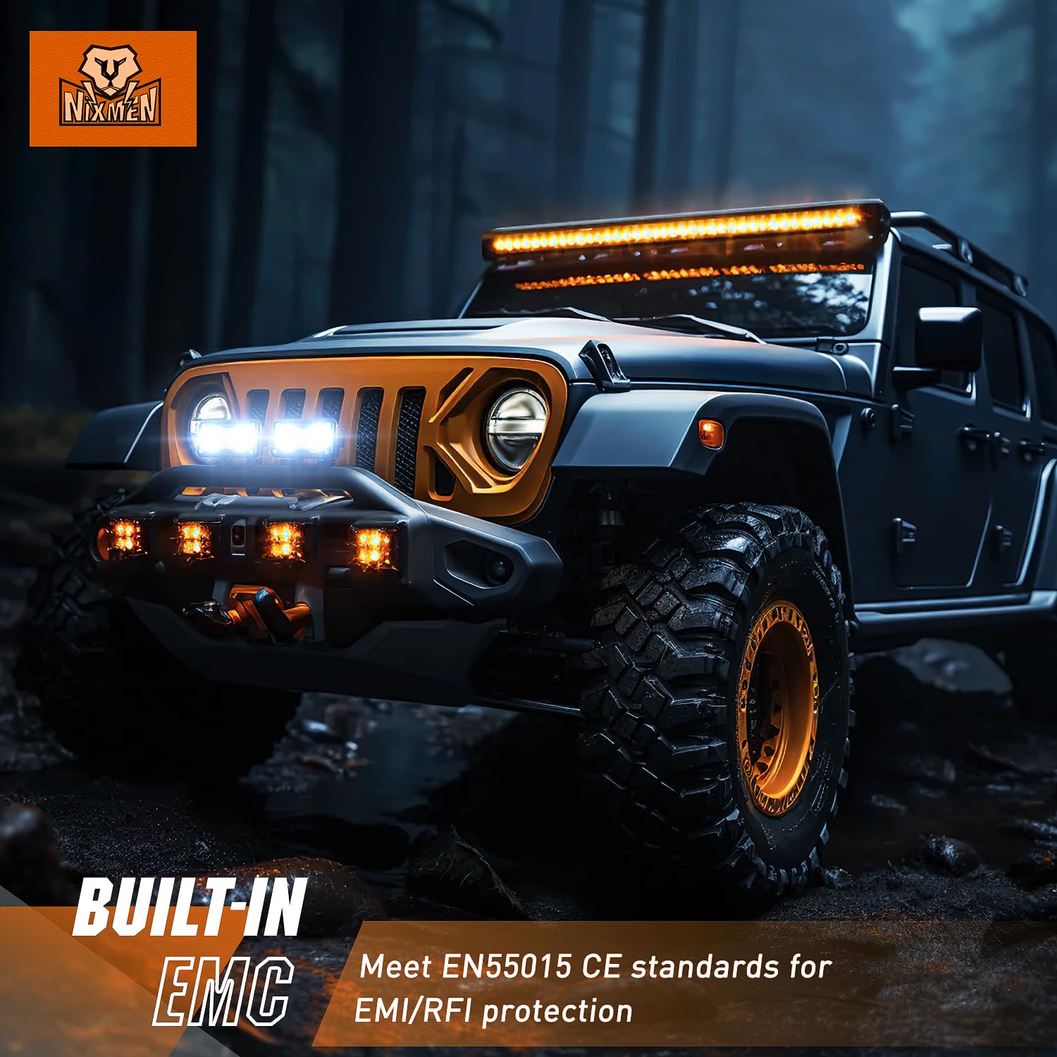 Nilight LED pods as ditch lights for enhanced roadside visibility