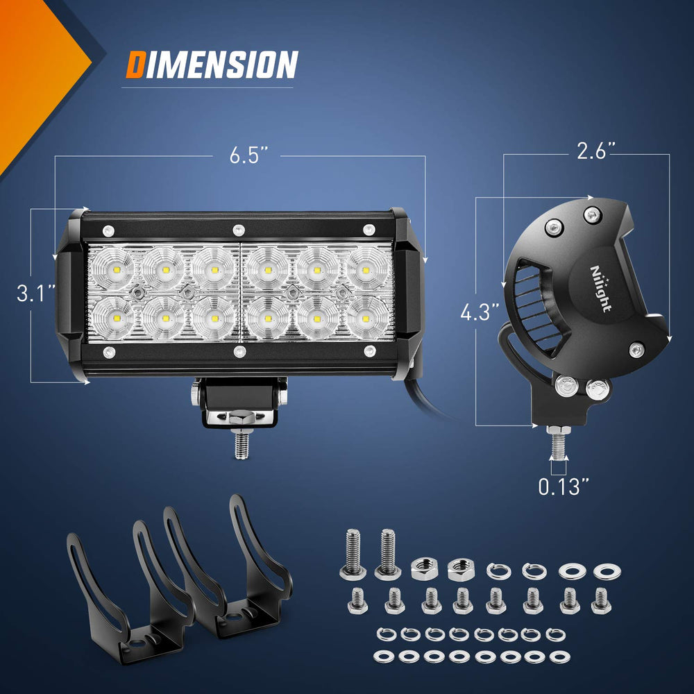 Nilight Led Pods high-brightness chips for clearer road perception in low light.