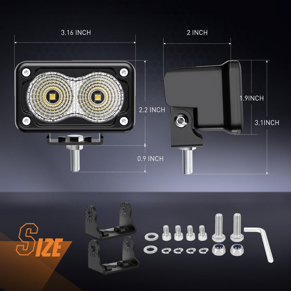 Nilight IP68 waterproof LED pods protecting against water and dust