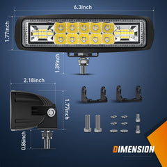 Nilight LED Pods spot-flood combo highlights versatile lighting for wide coverage.