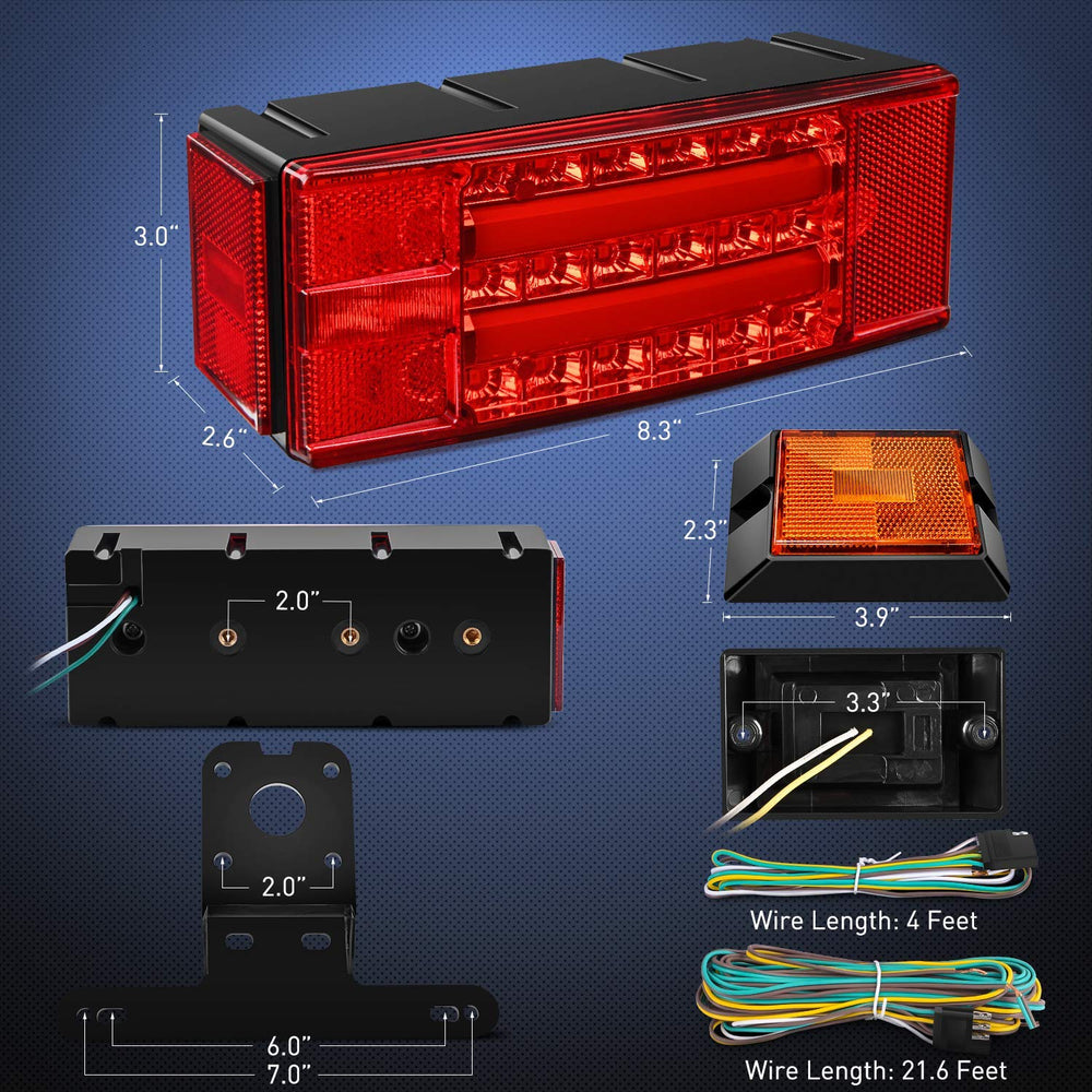 Nilight stop-turn light in rectangle form for bright signaling on vehicles