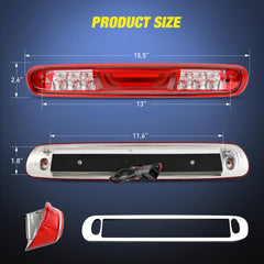 Nilight LED third brake light rear assembly with bright signaling