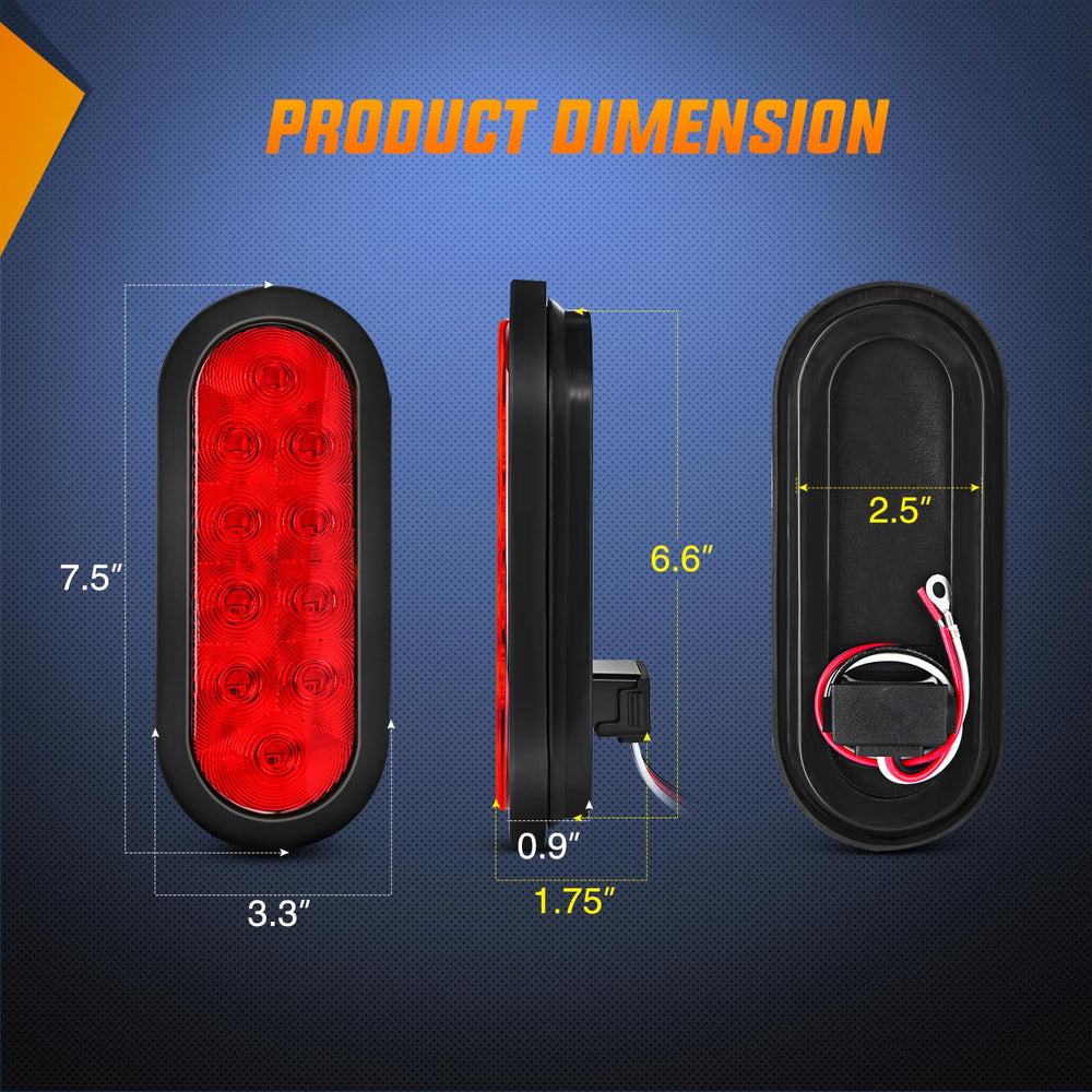 Nilight two-inch red side marker light enhances daytime visibility.