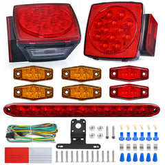 Nilight LED trailer light kit full package showing all components for easy replacement on trailers.