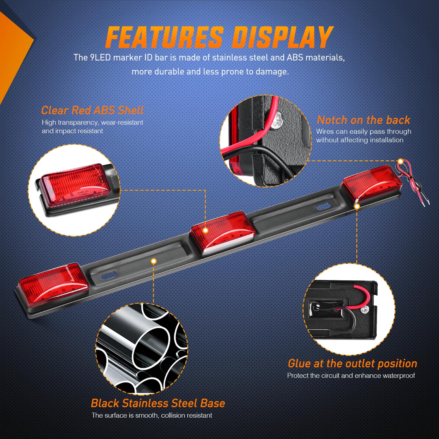 Nilight waterproof seal protects LEDs in all weather conditions.