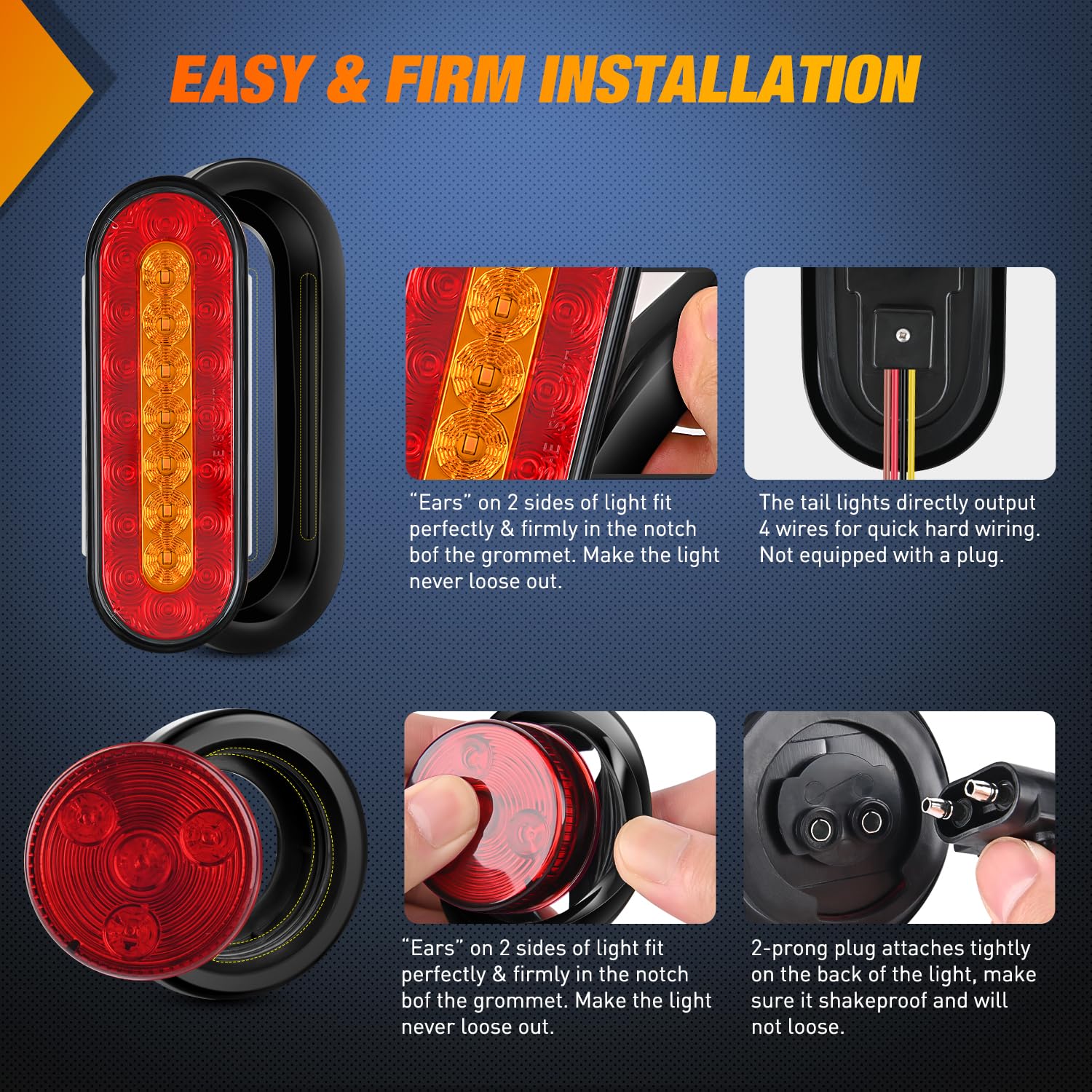 Nilight license plate light with 3 LEDs for extra rear illumination.