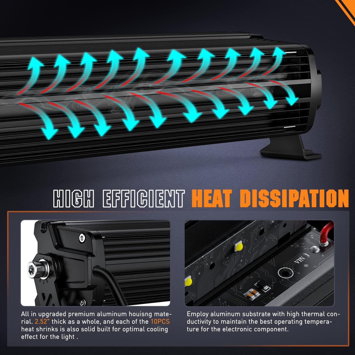 Nilight light bar mounted on a vehicle showcases off-road visibility at night