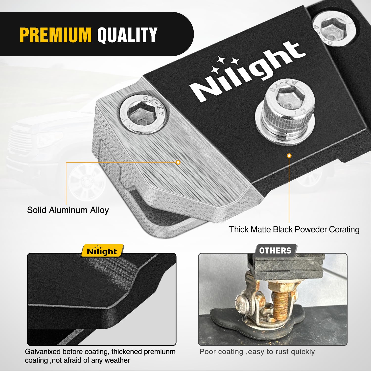 Nilight light-bar mount bracket two-pack for versatile off-road lighting setup