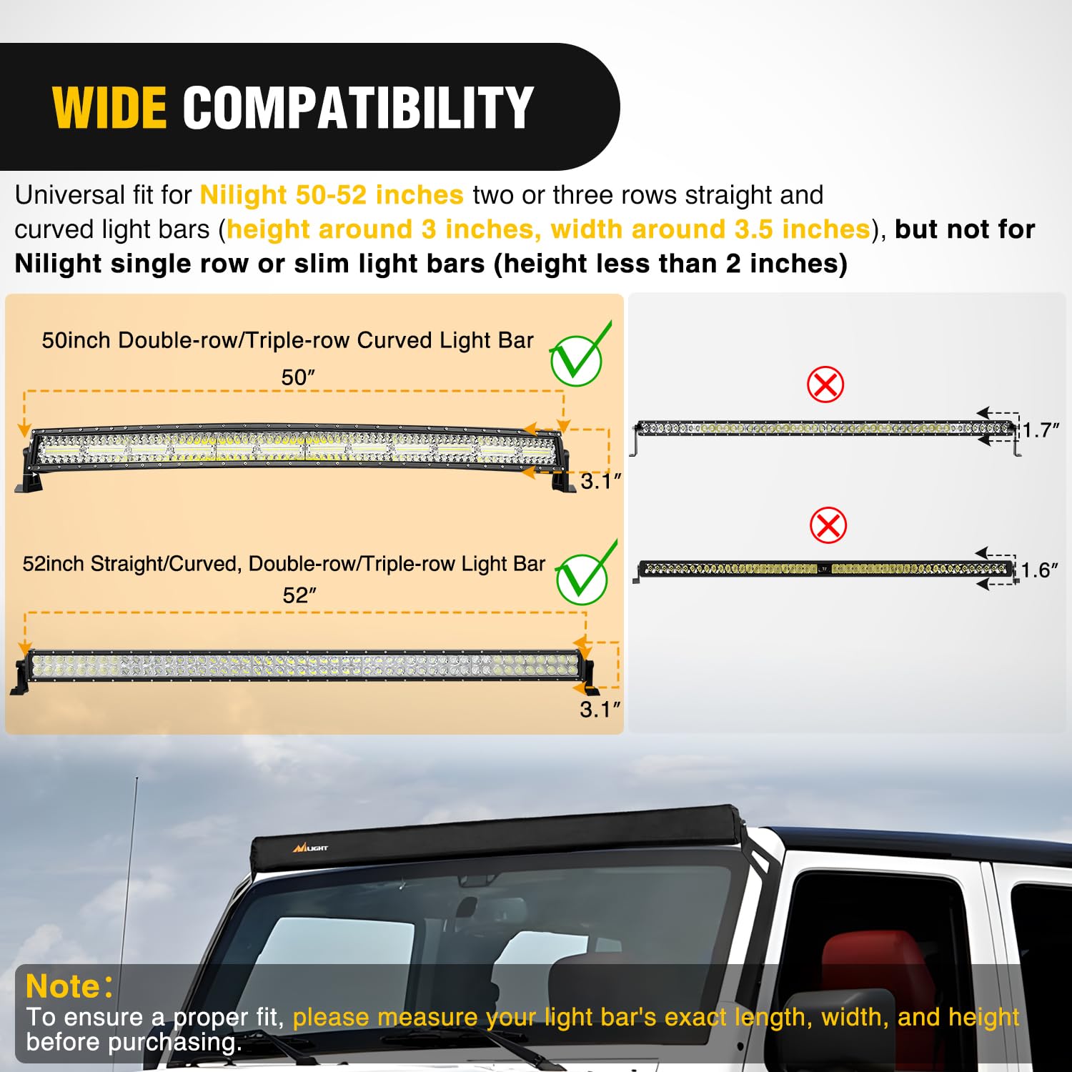 Nilight logo on black cover enhances vehicle styling