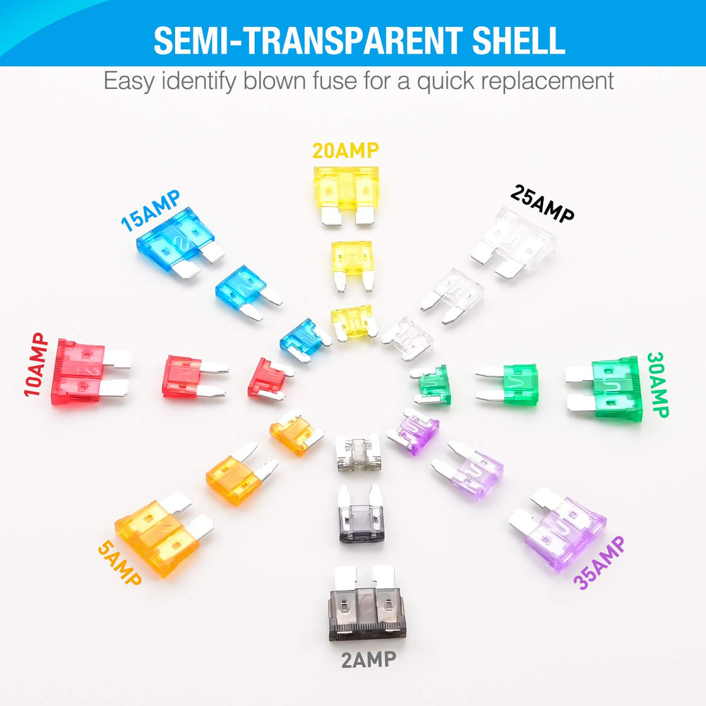 Nilight low-profile mini fuses in a compact kit for tight spaces